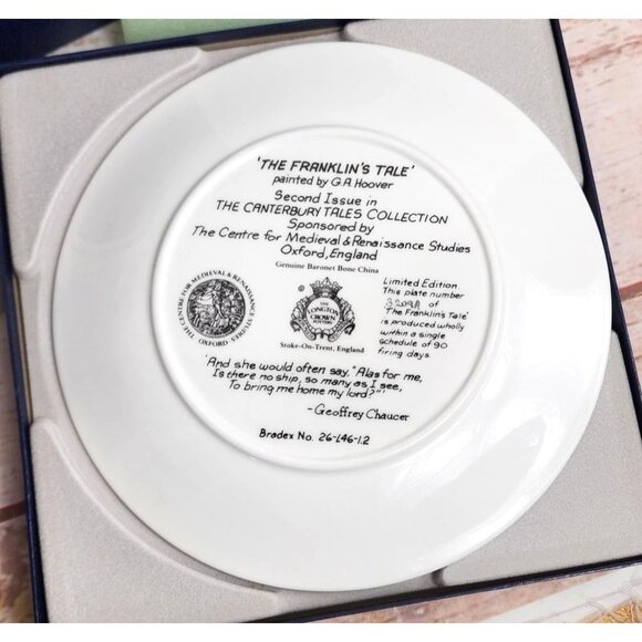 Vintage Longton Crown Pottery The Franklin's Tale Canterbury Tales Collectible - Picture 3 of 14